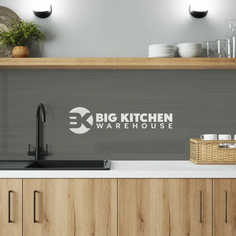 Wilsonart Alloy Brushed Steel/ Brushed Titanium (Double Sided) Aluminium Feature Kitchen Splashback