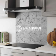 Wilsonart Alloy Carrara Marble Herringbone Aluminium Feature Kitchen Splashback