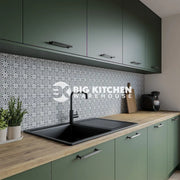 Wilsonart Alloy Florence Tile Aluminium Feature Kitchen Splashback