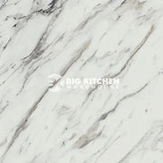 Wilsonart Sleek Calcutta Marble Kitchen Worktops Matt Finish - 3mtr x 100mm x 20mm Upstand