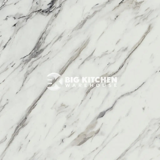 Wilsonart Sleek Calcutta Marble Kitchen Worktops Matt Finish - 3mtr x 100mm x 20mm Upstand