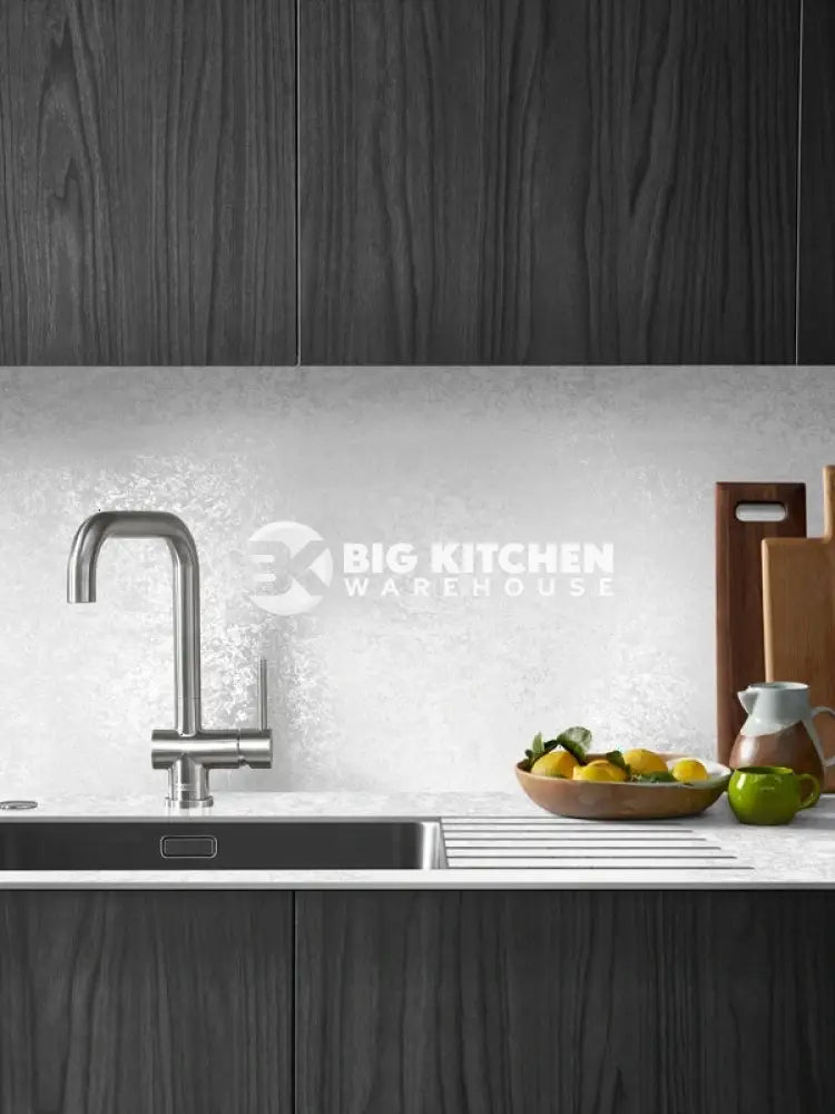 Wilsonart Zenith Blanc Crystal Compact Laminate Kitchen Worktops (Grey Core)