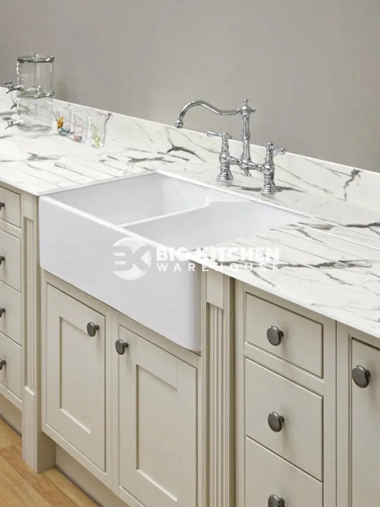 Wilsonart Zenith Marbre Veneto Compact Laminate Kitchen Worktops (White Core)