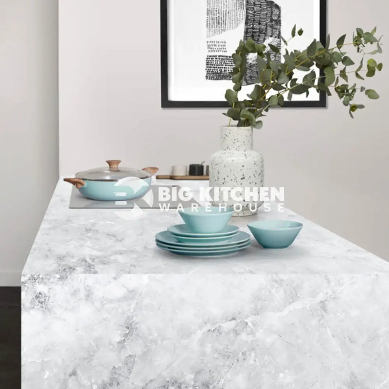 Wilsonart Zenith Marmo Treviso Compact Laminate Kitchen Worktops (Grey Core)