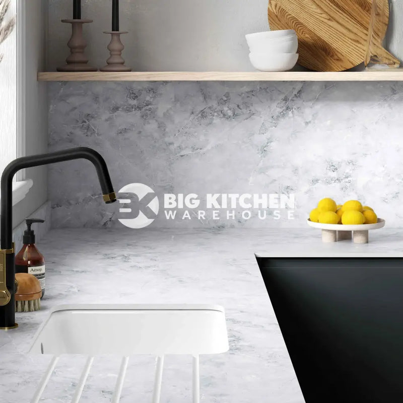 Wilsonart Zenith Marmo Treviso Compact Laminate Kitchen Worktops (Grey Core)