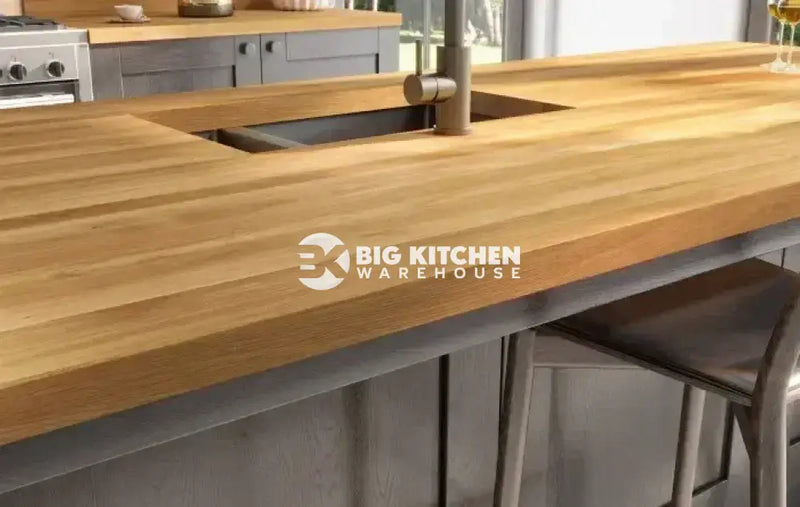 WTC Elegance Solid Full Stave Oak Real Wood Kitchen Worktops 40mm (T)