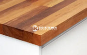 WTC Elegance Solid Iroko Real Wood Kitchen Upstand